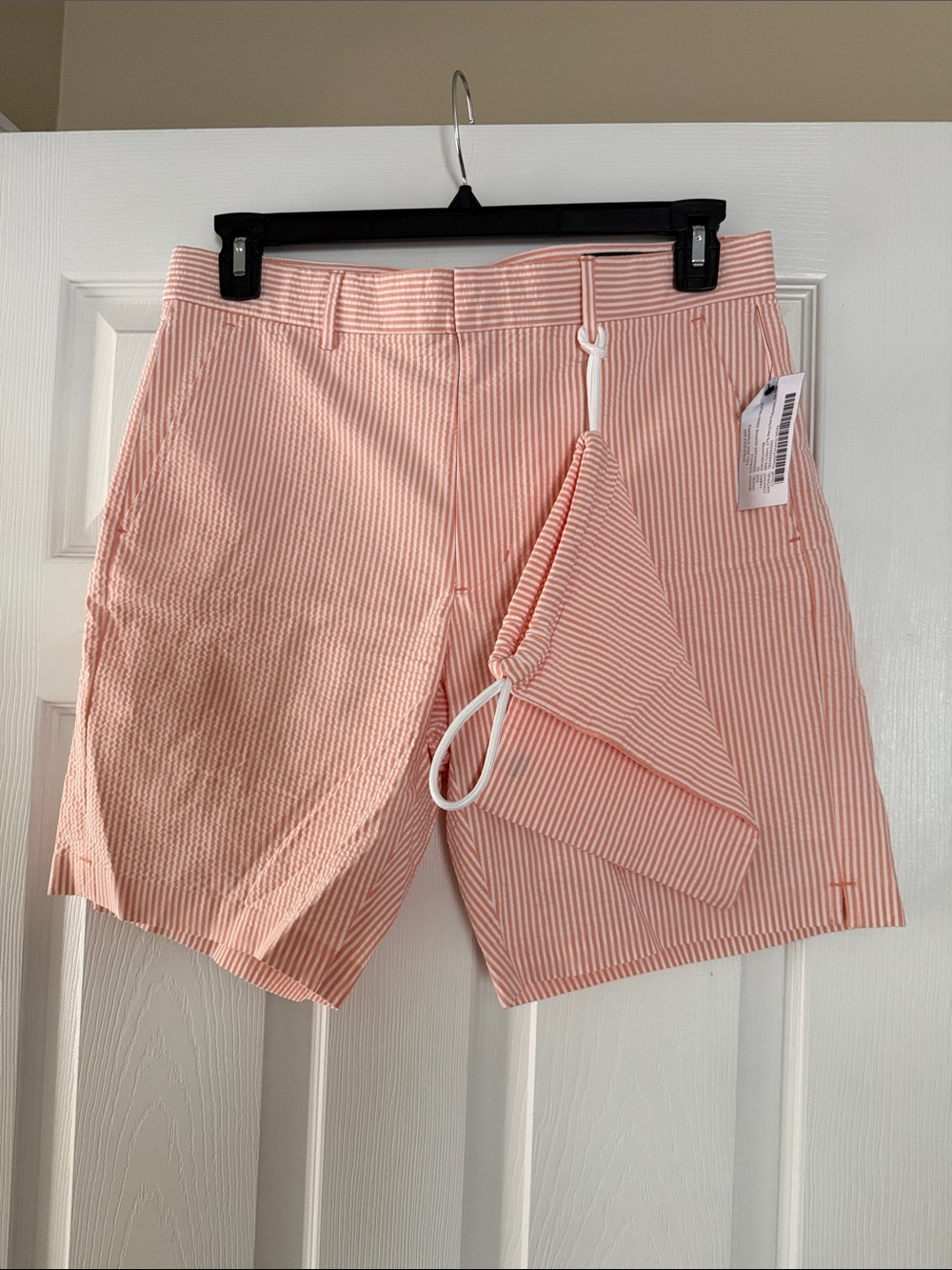RLX Ralph Lauren Orange Striped Flat Front Shorts